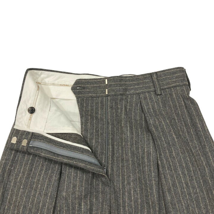 楽天市場】【中古】ACNE STUDIOS ストライプ ウールタックワイドパンツ 