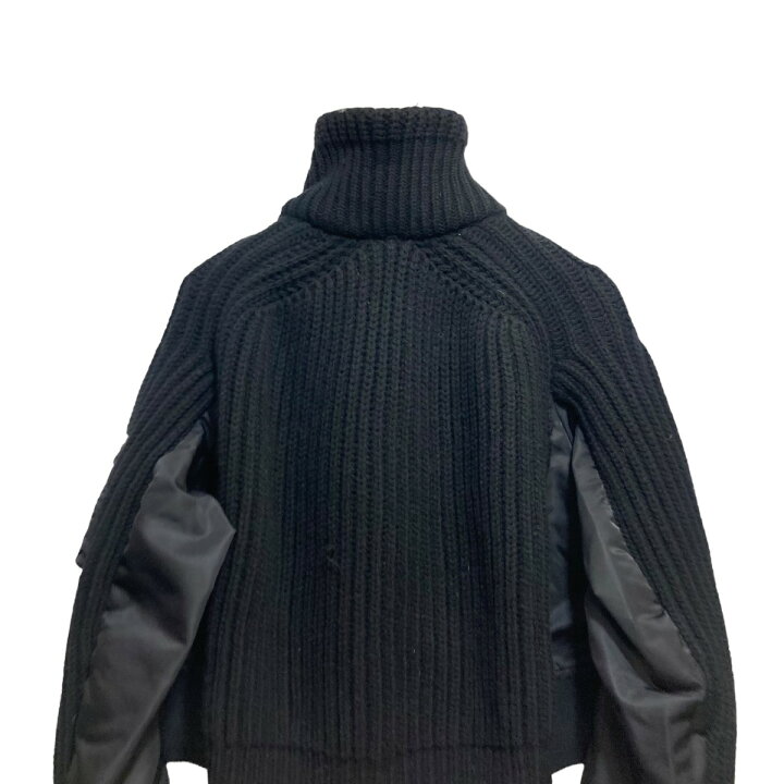 楽天市場】【中古】sacai 22AW Nylon Twill Mix Wool Knit Blouson 