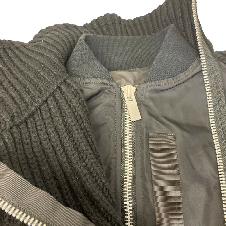 楽天市場】【中古】sacai 22AW Nylon Twill Mix Wool Knit Blouson 