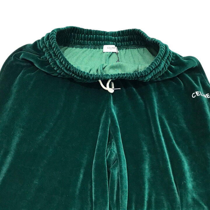 楽天市場】【中古】CELINE ロゴ刺繍ベロアトラックジョガーパンツ  