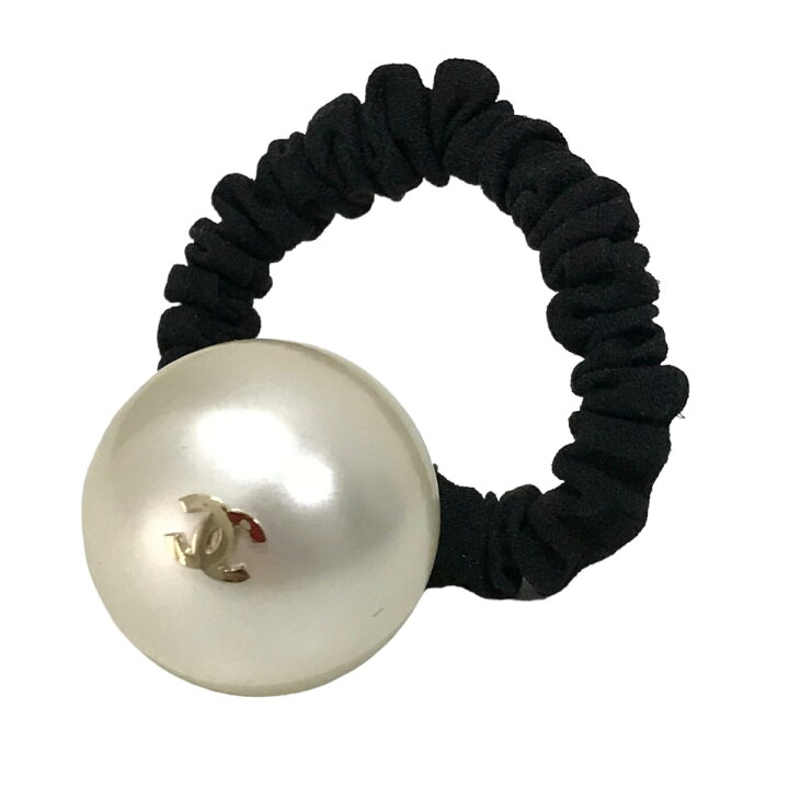 楽天市場】【中古】CHANEL パール F18V シュシュ ブラック 【240724 