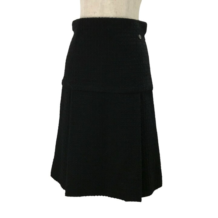 楽天市場】【中古】CHANEL ツイードスカート P38774V24392 ブラック  