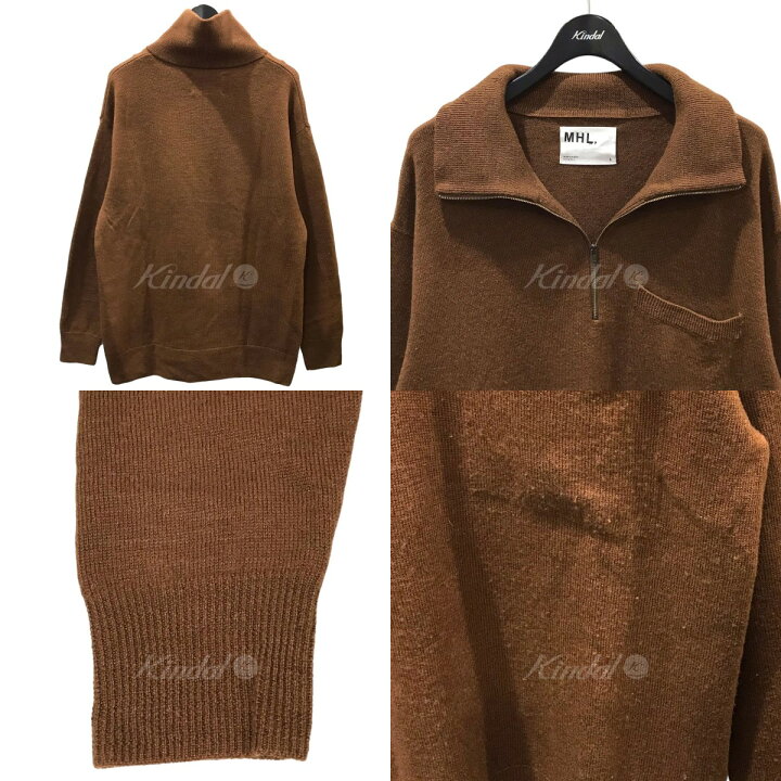 楽天市場】【中古】MHL．ハーフジップニットセーター DRY WOOL LINEN 