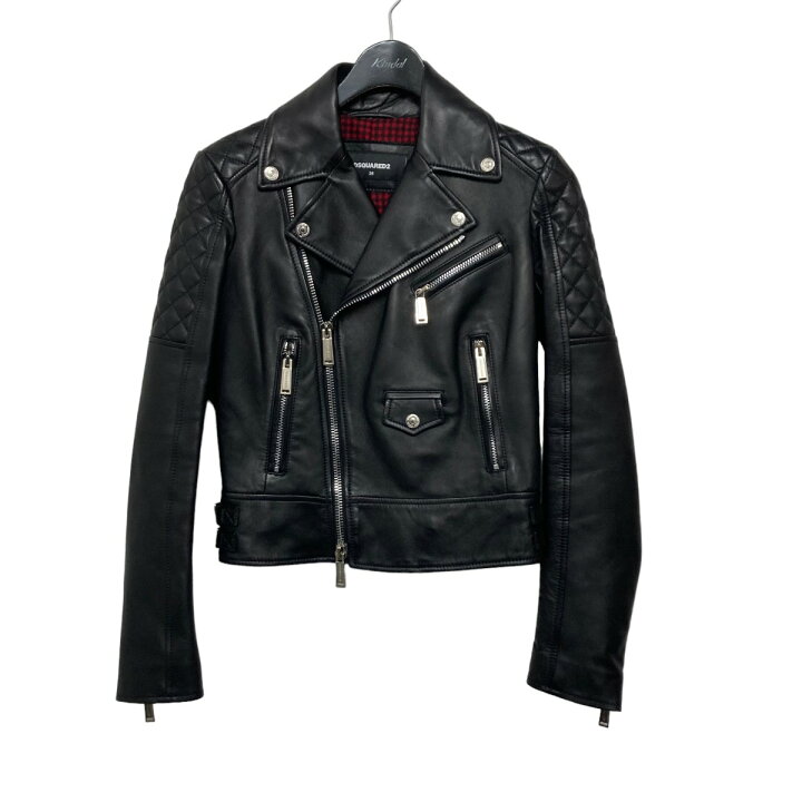 楽天市場】【中古】DSQUARED2レザーライダースジャケット ブラック  
