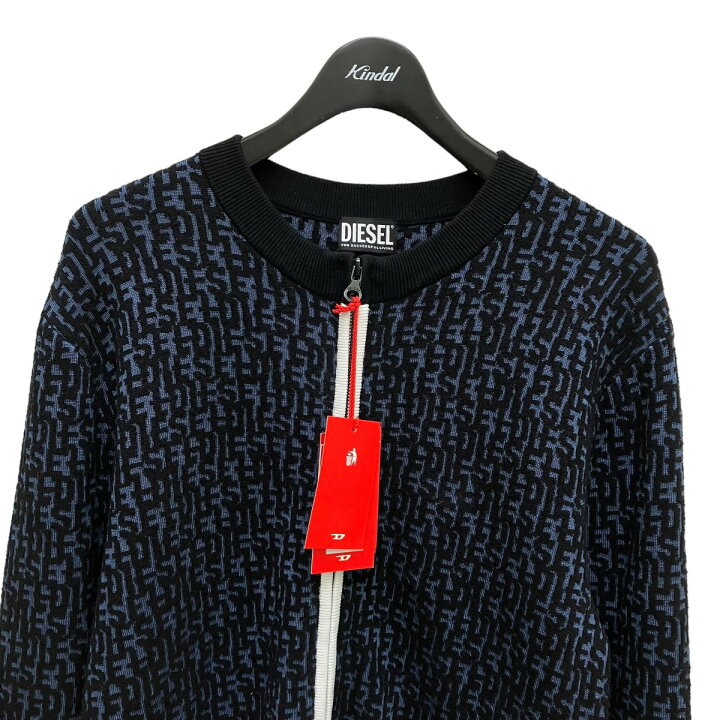 楽天市場】【中古】DIESEL ロゴジャガードジップアップニット 