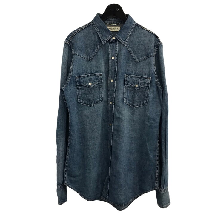 楽天市場】【中古】Saint Laurent Parisデニムウエスタンシャツ 388968  