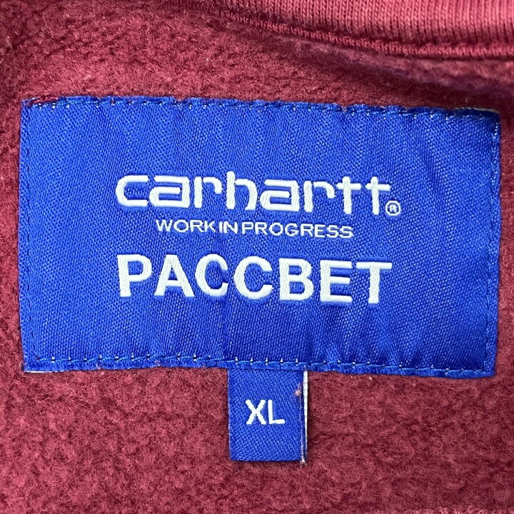 楽天市場】【中古】CarHartt×PACCBET ロゴスウェット ボルドー サイズ  