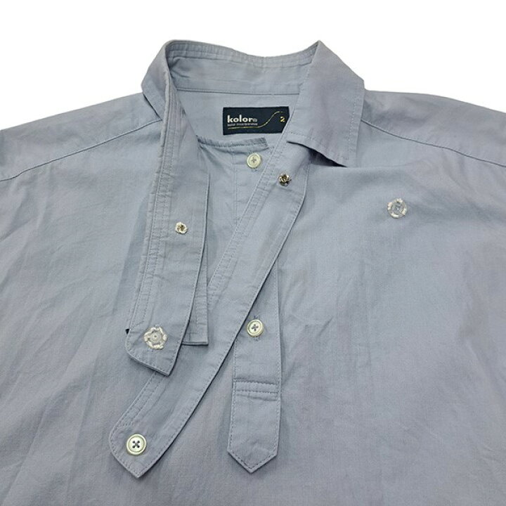 楽天市場】【中古】KOLOR 22AW 変型アシンメトリーシャツ 片側 
