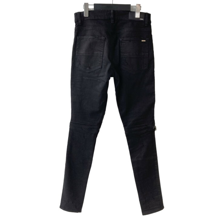 楽天市場】【中古】AMIRI ダメージ加工 バイカーデニムパンツ ブラック  