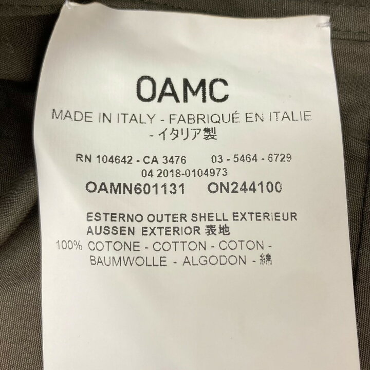 楽天市場】【中古】OAMC ミリタリーシャツジャケット オリーブ サイズ 