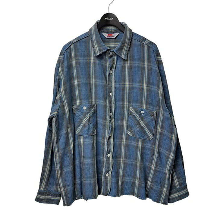 楽天市場】【中古】SAINT MICHAEL23AW FRANNEL SHIRT CHECK ／ BLUE X 