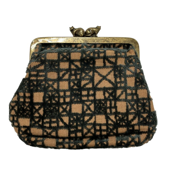 楽天市場】【中古】mina perhonenカドルパース がま口ポーチ グリーン 