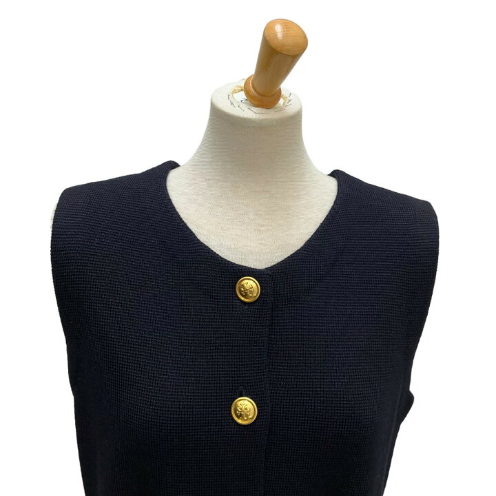 楽天市場】【中古】TORY BURCH ベルト ニットベスト 10005922 ネイビー 