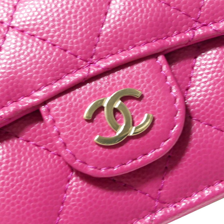 楽天市場】【中古】CHANELココマーク キャビアスキン コンパクト 3 