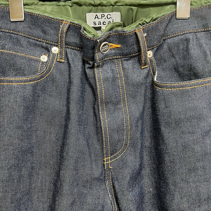楽天市場】【中古】sacai×A．P．C． PANTALON HARU 切替デニムパンツ 