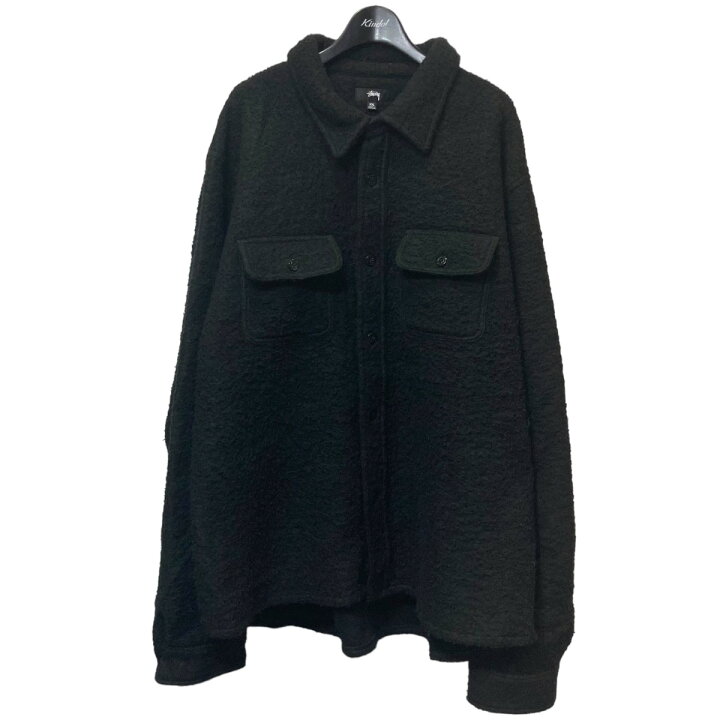 楽天市場】【中古】stussy ピリングウールシャツジャケット ブラック 