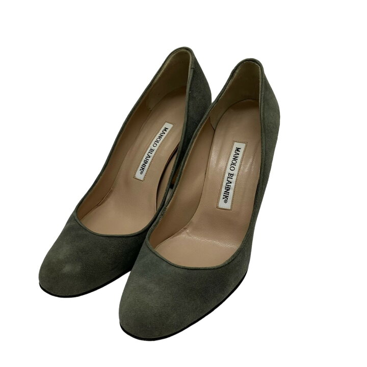 楽天市場】【中古】Manolo Blahnikスエードパンプス グレー サイズ：37 