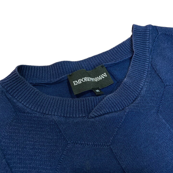 楽天市場】【中古】EMPORIO ARMANIヘキサゴンニット ネイビー サイズ  