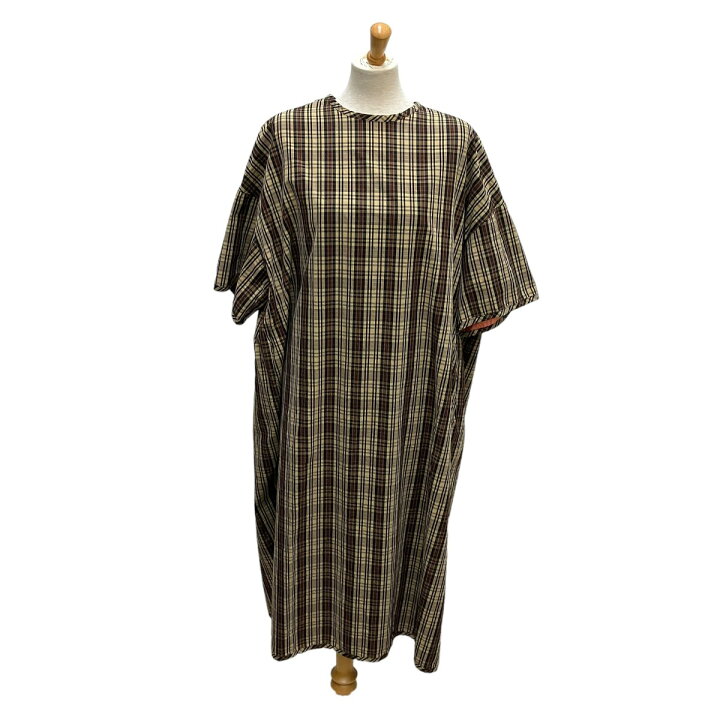 楽天市場】【中古】yori チェック ワンピース YR2024-043SP ベージュ  