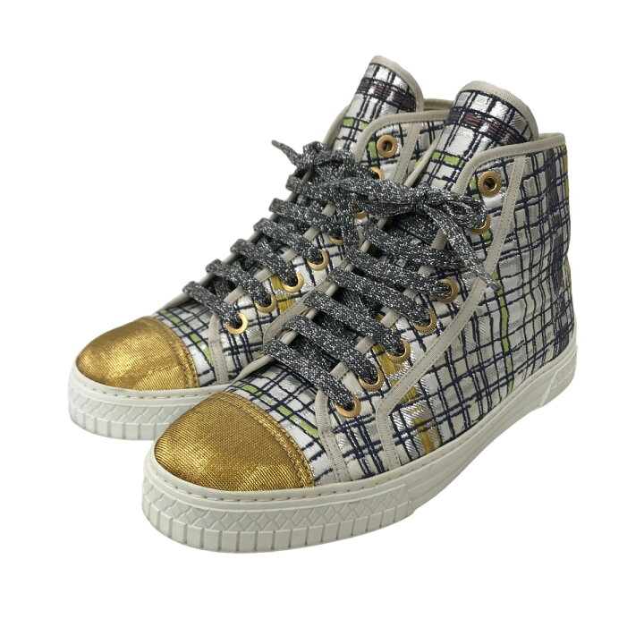 楽天市場】【中古】CHANEL ツイードハイカットスニーカー IG32473 