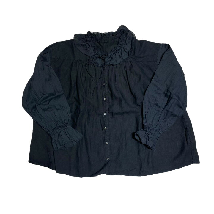 楽天市場】【中古】nest Robe リネンラミーフリルカラーブラウス 01241 
