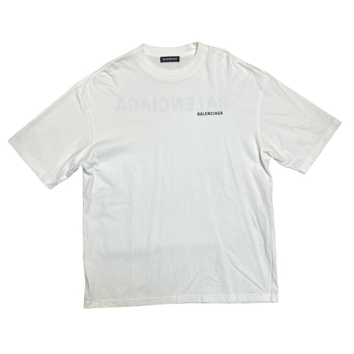 楽天市場】【中古】BALENCIAGA バックロゴTシャツ 612966 ホワイト  