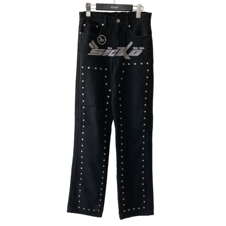 楽天市場】【中古】sicko X AFB DOUBLE KNEE STUDDED PANTS デニム 