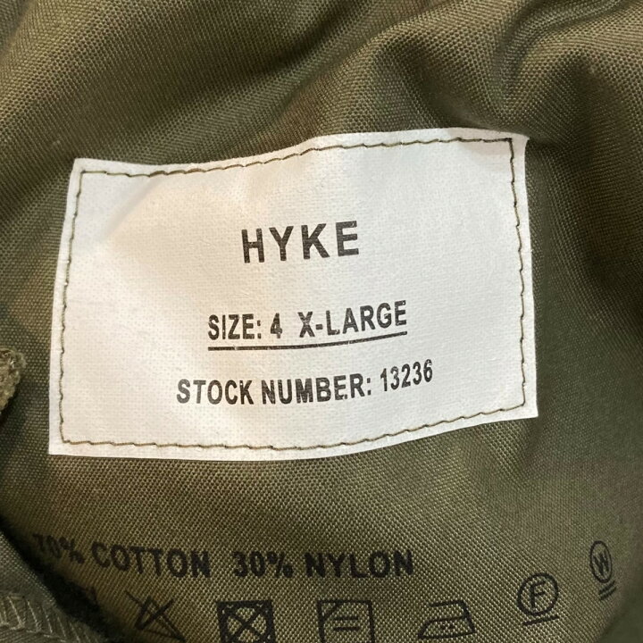 楽天市場】【中古】HYKE カーゴパンツ 232-13236 オリーブ サイズ：4 