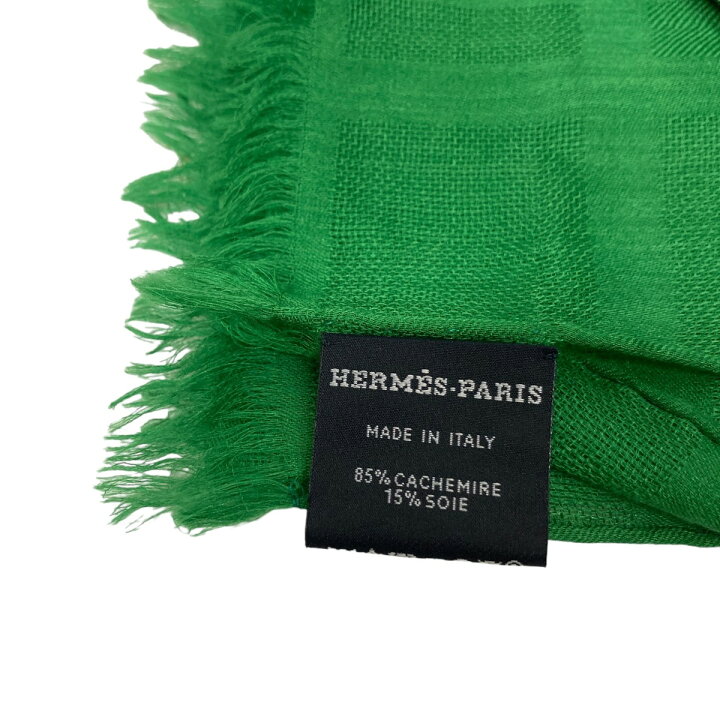 楽天市場】【中古】HERMES ニューリブリス カシミヤシルクスカーフ 