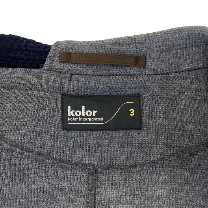 楽天市場】【中古】KOLOR21AW ニット切り替え ドッキングジャケット 