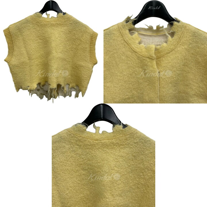 楽天市場】【中古】PERVERZE モヘアウールダメージニット イエロー 