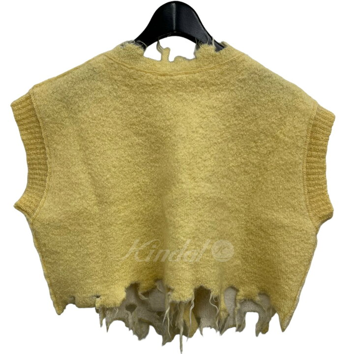 楽天市場】【中古】PERVERZE モヘアウールダメージニット イエロー  