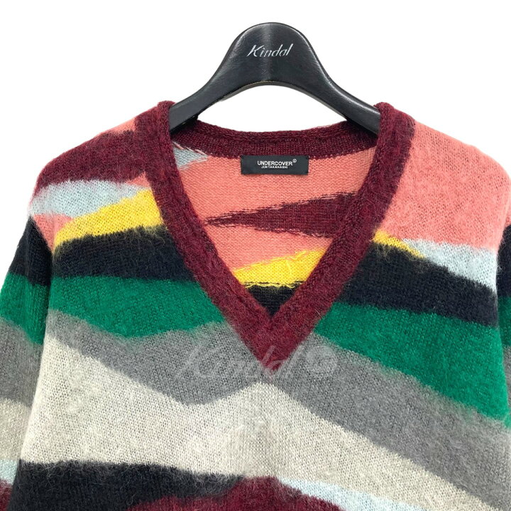 楽天市場】【中古】UNDERCOVER ランダムモヘアVネックニット マルチ 