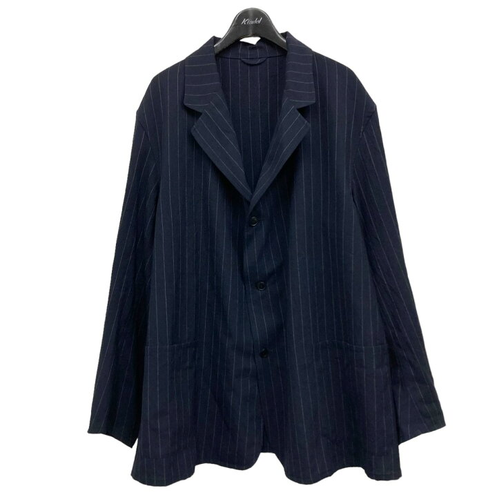 楽天市場】【中古】COMOLI 23SS ウールストライプジャケット ネイビー  