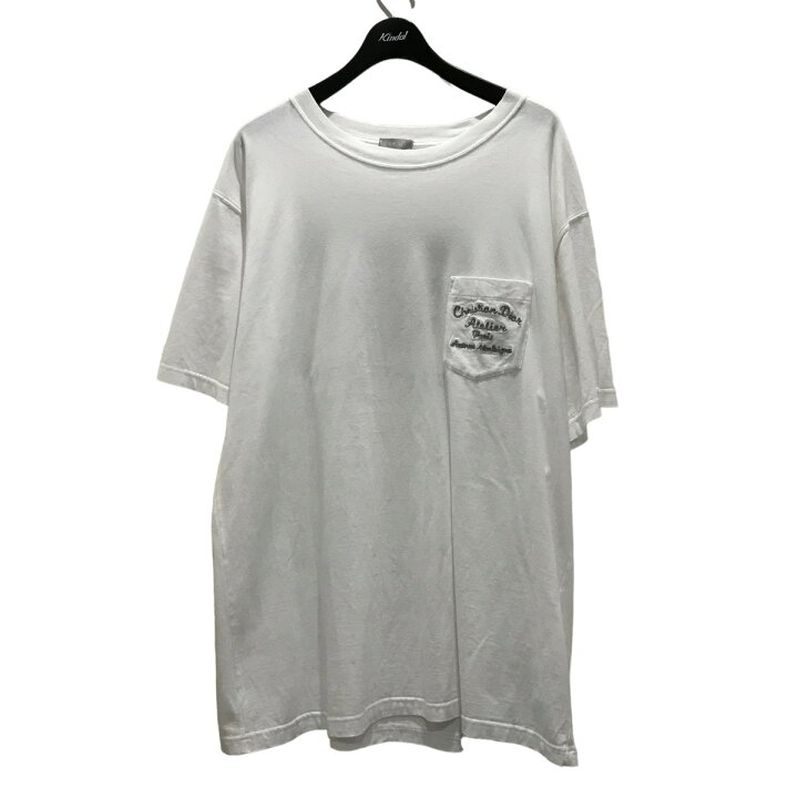 楽天市場】【中古】DIOR アトリエ刺繍胸ポケットTシャツ 293J645A0677 