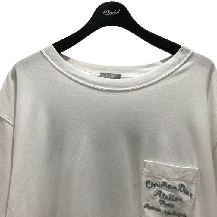 楽天市場】【中古】DIOR アトリエ刺繍胸ポケットTシャツ 293J645A0677 