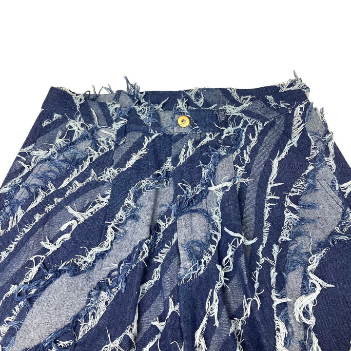 楽天市場】【中古】Casper John フリンジジャガードフレアデニム 