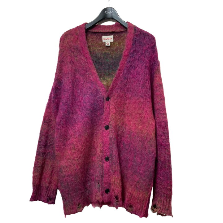 楽天市場】【中古】KAMIYA Kasuri Mohair Cardigan モヘヤカーディガン 