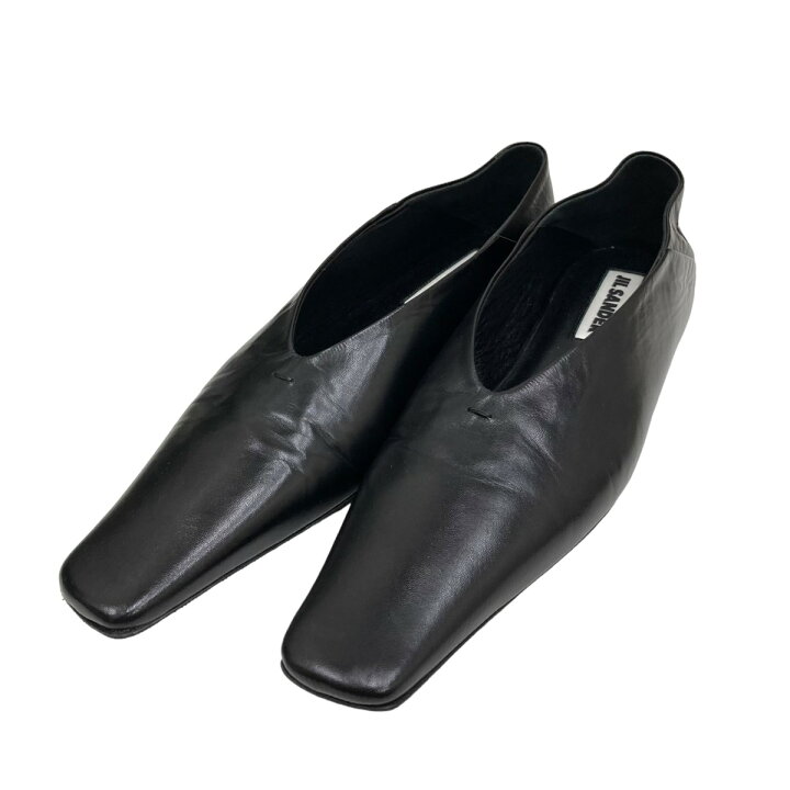 楽天市場】【中古】JIL SANDERレザースクエアトゥパンプス J16WZ0003 