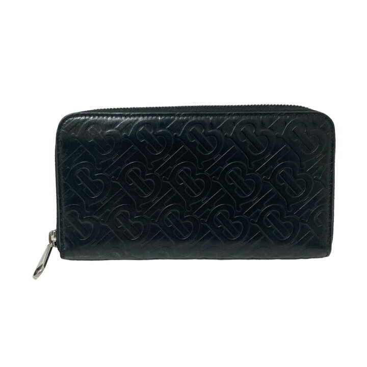 楽天市場】【中古】BURBERRYモノグラムラウンドジップ長財布 ブラック 