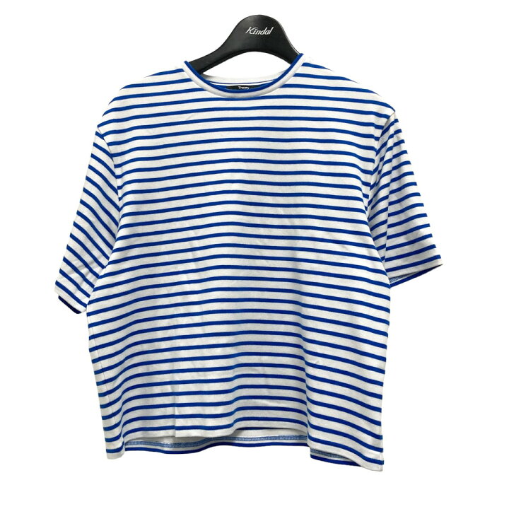 楽天市場】【中古】theory Clinton Knit STR Boxy Crew SS ボーダー  