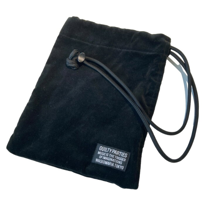 楽天市場】【中古】WACKO MARIA ベロアポーチ 巾着 ブラック 【070824  