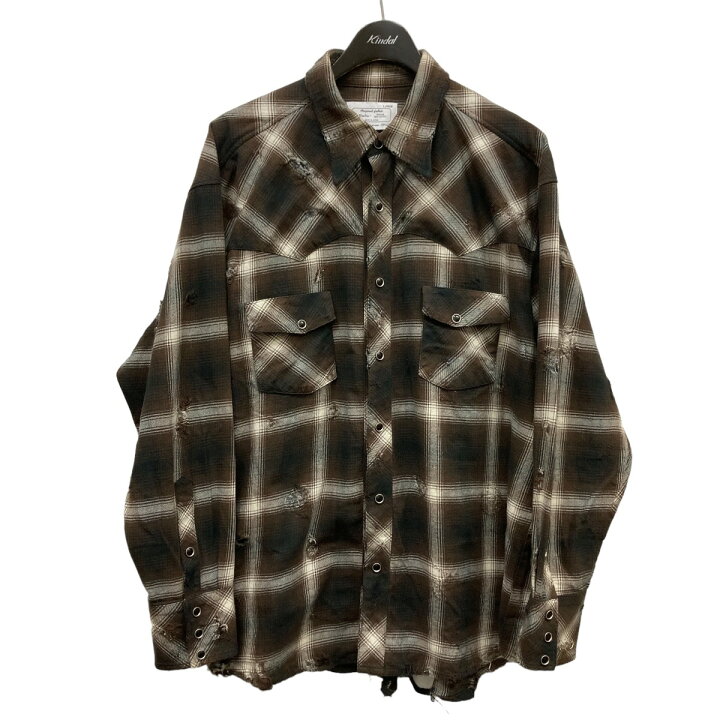 楽天市場】【中古】Rafu MIYAGI HIDETAKA Western shirt ダメージ加工 