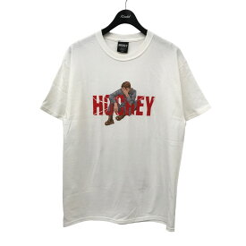 【中古】HOCKEYSHAME T SHIRT プリントTシャツ ホワイト サイズ：L【価格見直し】