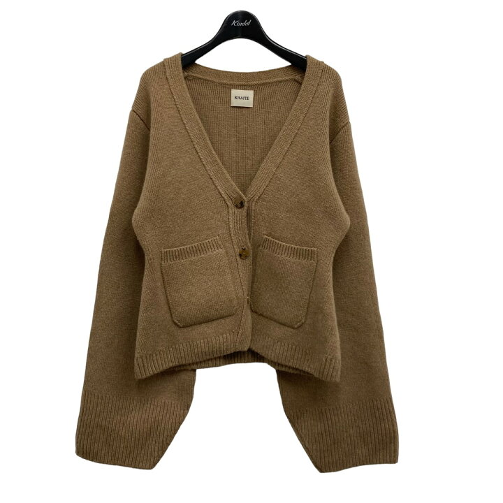 楽天市場】【中古】KHAITEカシミヤ混カーディガン ベージュ サイズ：S 
