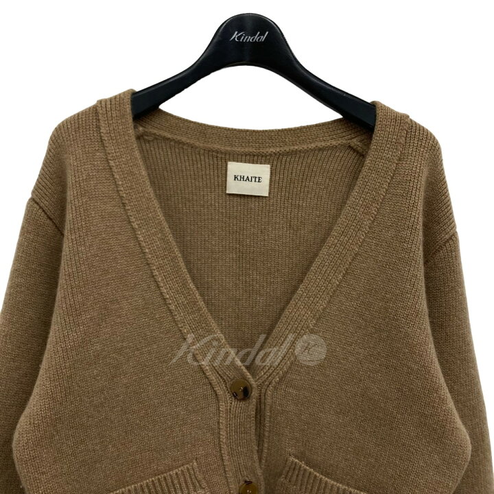 楽天市場】【中古】KHAITEカシミヤ混カーディガン ベージュ サイズ：S 