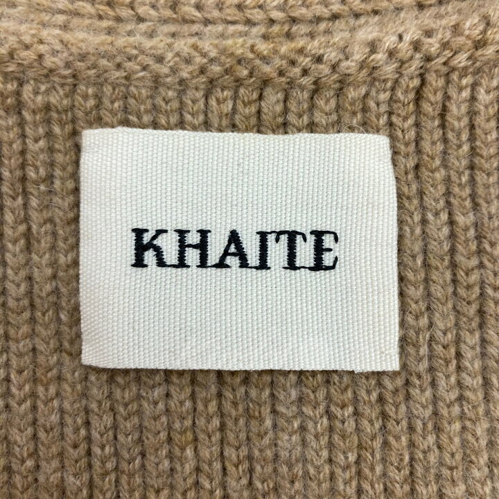 楽天市場】【中古】KHAITEカシミヤ混カーディガン ベージュ サイズ：S 