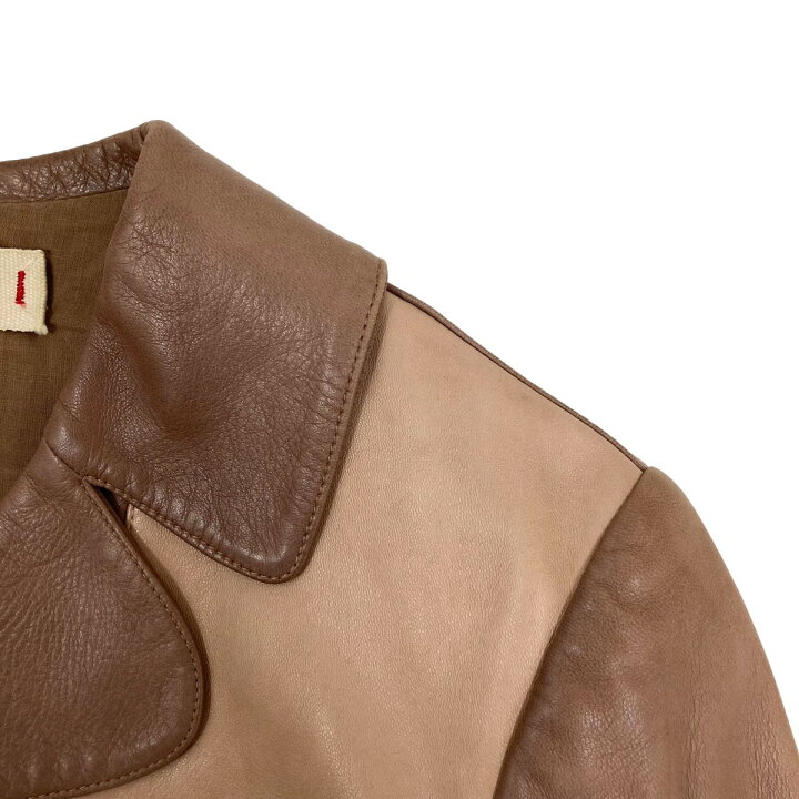 楽天市場】【中古】MARNI レザージャケット ベージュ サイズ：38 