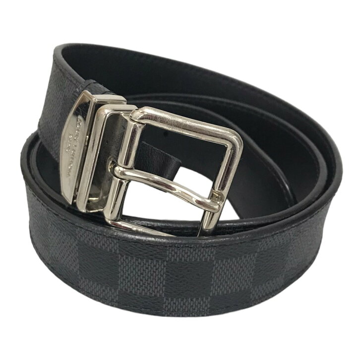 楽天市場】【中古】LOUIS VUITTON ダミエグラフィットキャンバスベルト 