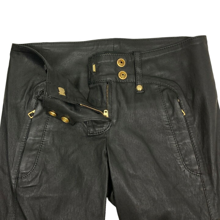 楽天市場】【中古】BALMAIN×H＆M レザーバイカーパンツ ブラック 